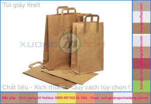 túi giấy kraft an toàn với môi trường