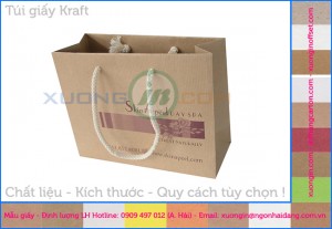 In túi giấy kraft đựng bánh mỳ