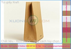 In túi giấy kraft đựng bánh mỳ