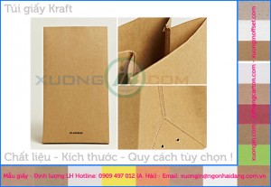 In túi giấy kraft đựng bánh mỳ