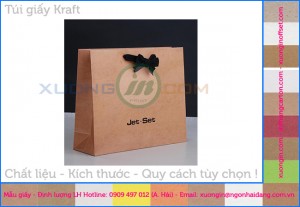 In túi giấy kraft đựng bánh mỳ