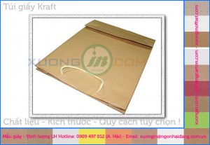 In túi giấy kraft đựng bánh mỳ