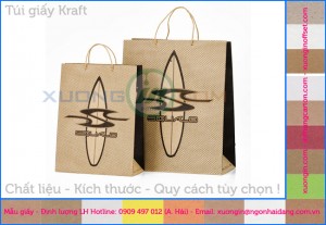 In túi kraft không in bảo vệ môi trường