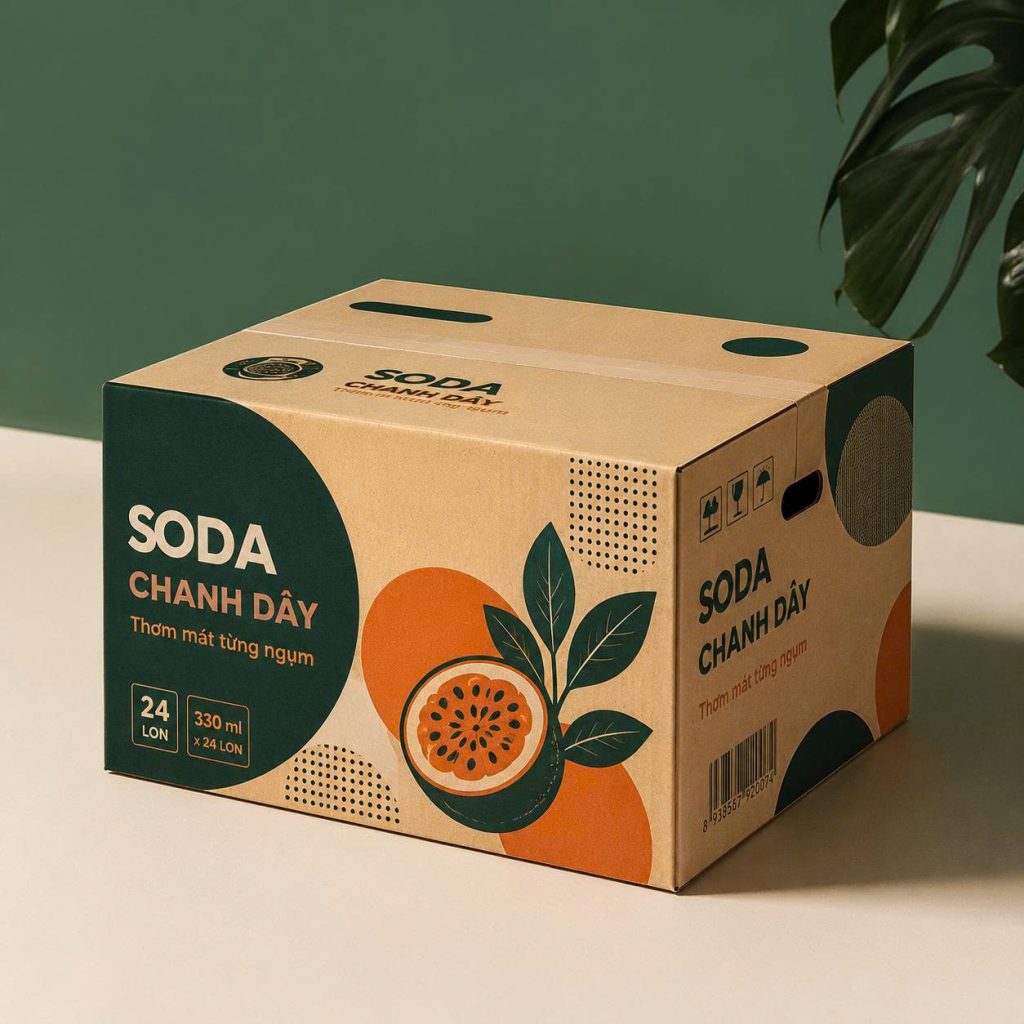 thùng carton đựng nước ngọt
