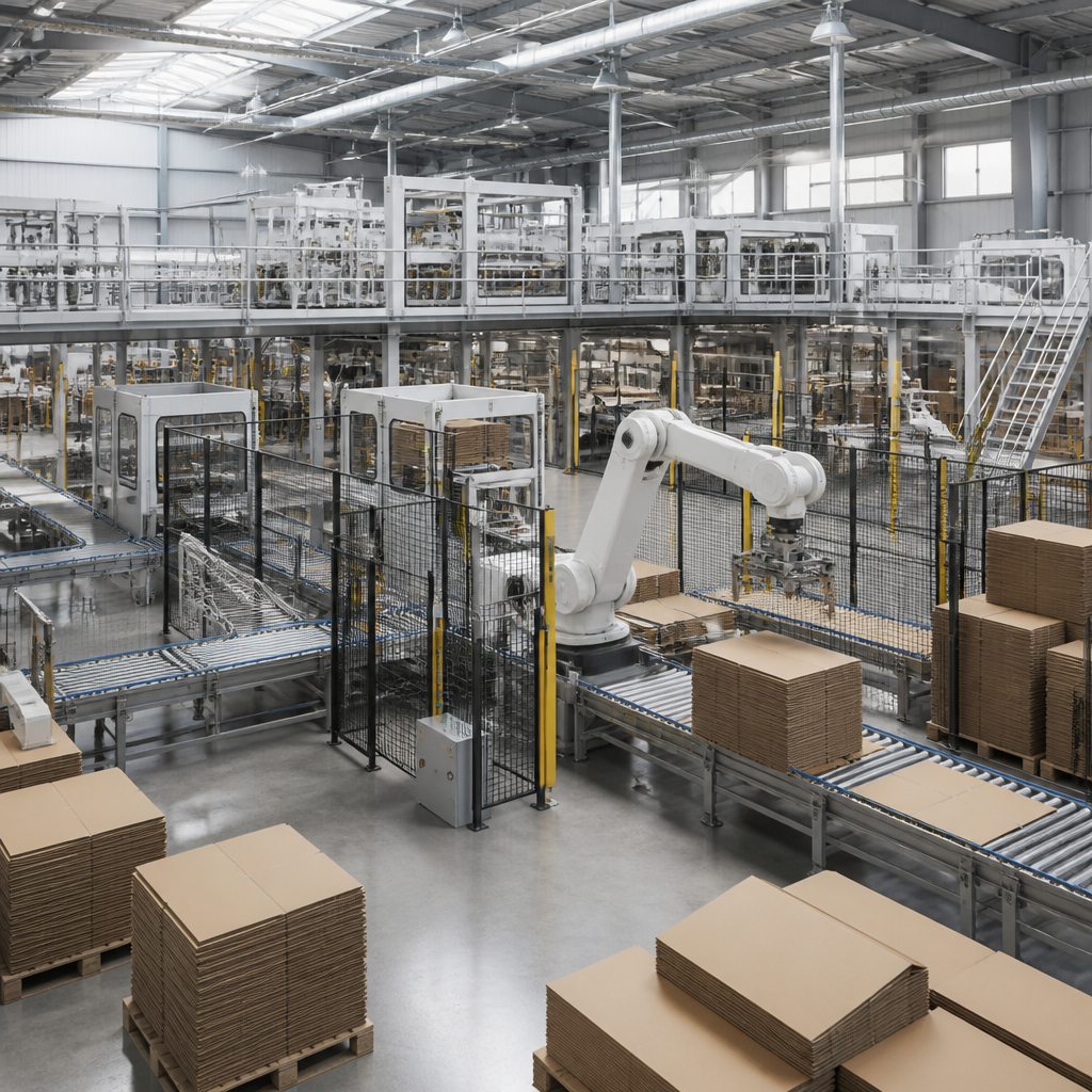 Dây chuyền sản xuất thùng carton hiện đại, tự động hóa tại nhà máy Ngọn Hải Đăng