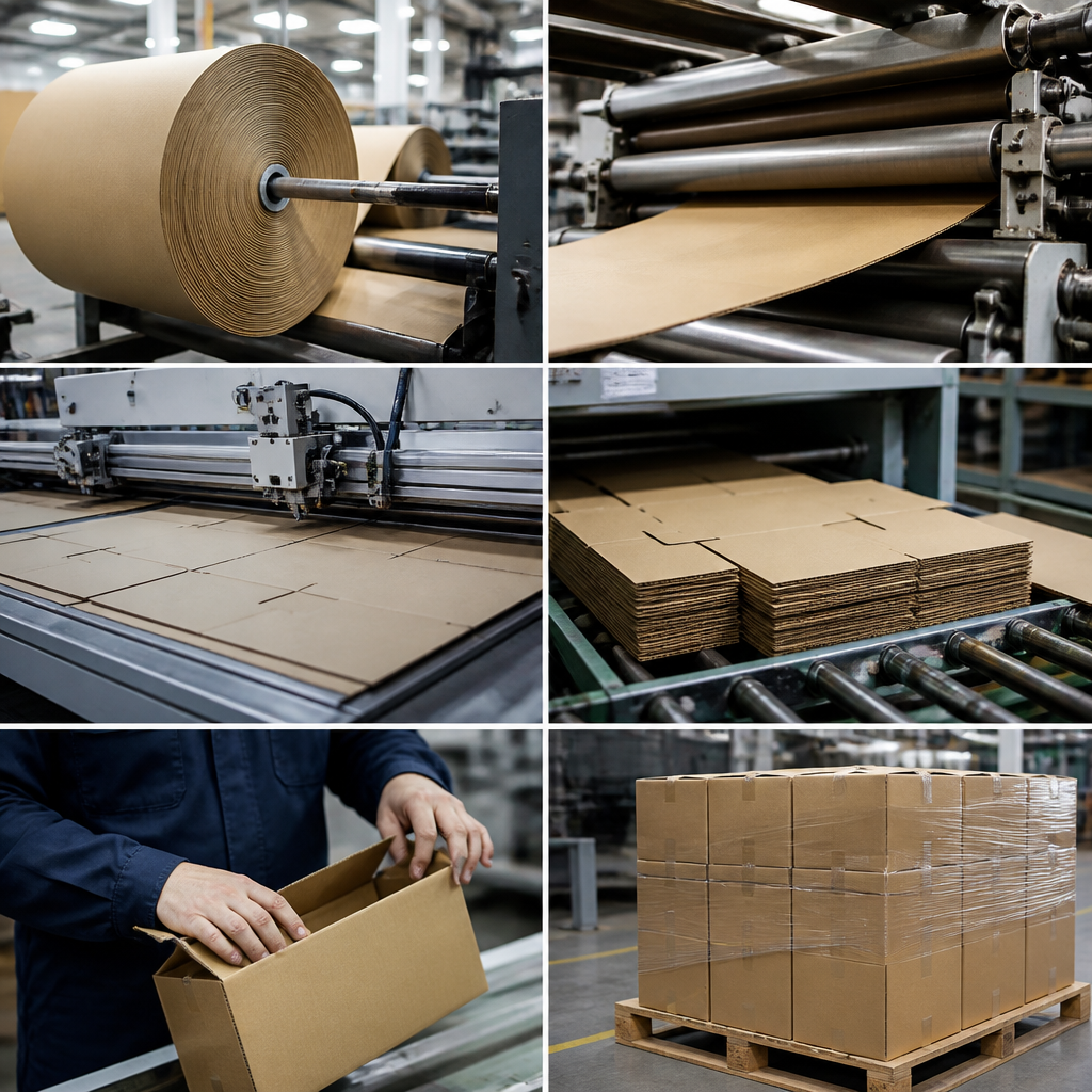Quy trình sản xuất thùng carton chuyên nghiệp tại nhà máy Ngọn Hải Đăng với máy móc hiện đại