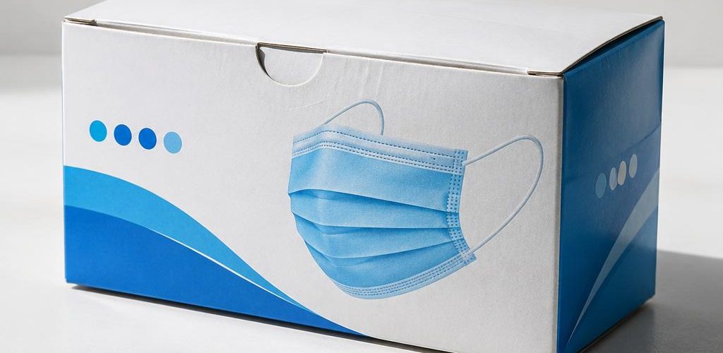 Thùng carton y tế chứa khẩu trang được đóng gói cẩn thận